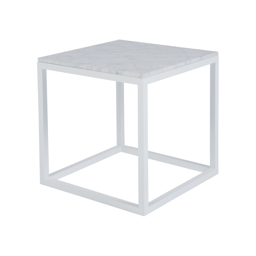 Mesa Lateral Amur Mármol Blanco